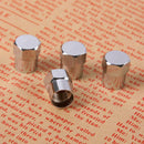 4Pcs Stainless Steel Valve Dust Caps Car Bike Bicycle Tube Valve Tyre Cap N D1C5