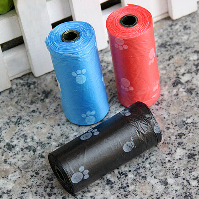10 Roll 150Pcs Bags Pet Dog Puppy Waste Poo Poop Bag Printing Clean-up Dispens