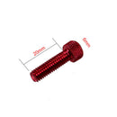 50Pcs M6 Socket Cap Screws Red 25*9mm Socket Allen Cap Head Hex Bolts Met GAM