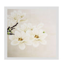 Modern Abstract White Flower Wall Art Oil Painting White Flower 3Pcs 40x40cm
