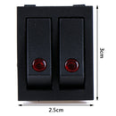 1PCS Rocker switch belt cat-eye switch two gang switch double switch J Gw