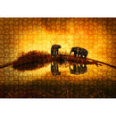 75x50cm 1000pcs Three Elephants Scene Jigsaw Puzzle Kids Assembling Games