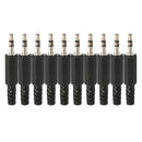 10pcs /Set 3.5mm 1/8" Audio Male Plug Jack Adapter Stereo Connector Headphone
