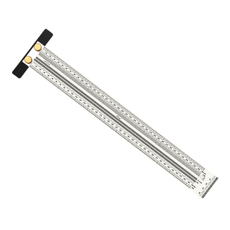 16'' Stainless Woodworking Scribe Marking Gauge Ruler Carpenter DIY Tools 400mm