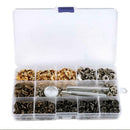 100Sets Colors 12.5mm Snap Fasteners Press Stud Button Clothing Fixing To ABI
