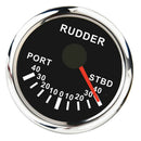 Marine Boat 52mm 2" Display Hull Azimuth and Rudder Angle Meter Black Dial