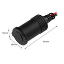 Female Cigarette Lighter Socket with Ring Terminal Plug for Car Motorcycle