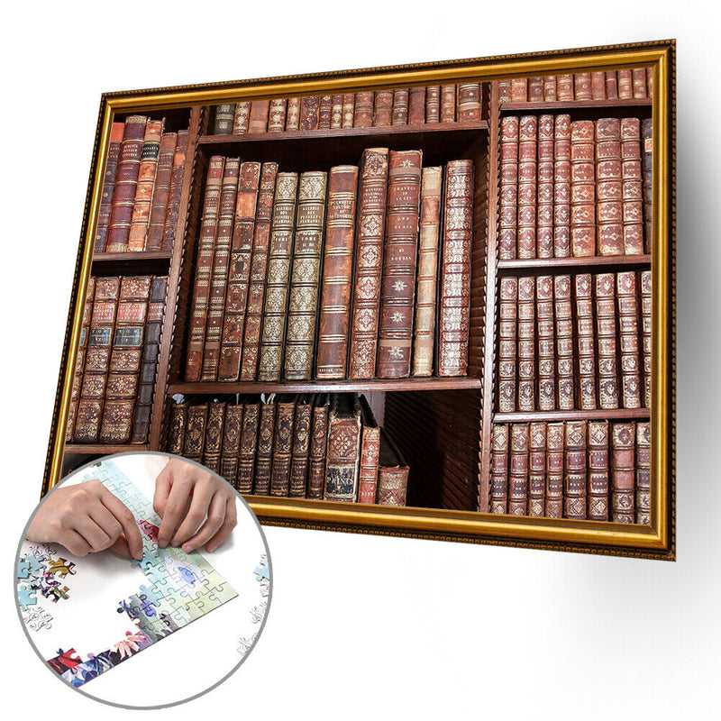 1000pcs DIY Jigsaw Paper Puzzle Study Bookshelf Kids Educational Toys Gift