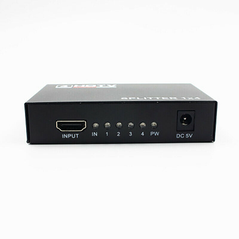 1 in 4 out Full HD HDMI Splitter 1X4 4 Port Hub Repeater Amplifier v1.4  GIJ