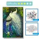 1000pcs Jigsaw Paper Puzzles White Peafowl Educational Toys for Adults Kids