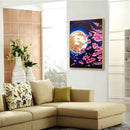 Diamond Painting Peach Blossom Under Moon Full Round Wall Picture 30x40cm
