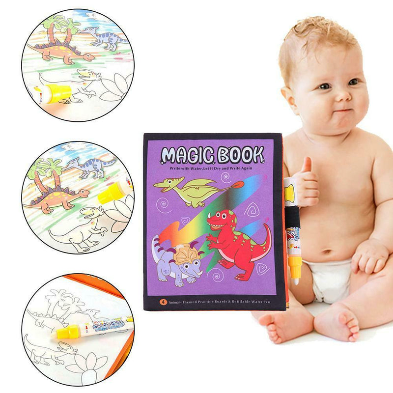 Colorful Drawing Cloth Book Kids Puzzle Water Painting Animal Story Book