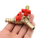 3Way Tee Brass Y Shut off Ball Valve 5/16" 8mm Barb Fuel Gas Oil / Valve ClampM&