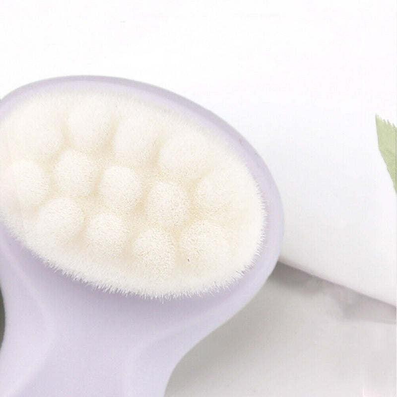 Portable Silicone Facial Cleansing Brush Double-side Massage Skin Care Tool