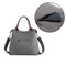 Women Large Tote Shopping Bag Handbag Canvas Shoulder Messenger Bags (Grey) SN9F