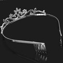 Purple Crystal Rhinestone Bridal Wedding Party Tiara Headband Stylish Hair Comb