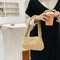 Animal Pattern Underarm Bag Women Mini Plush Shoulder Handbags Purse (3)