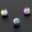 500PCs Multicolor Frosted Acrylic Spacer Beads 6mm -Jewellery Making Findin V5J6