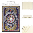 DIY Mandala Special Shaped Diamond Painting 50 Pages A5 Notebook Sketchbook
