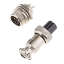 Pair GX12 2Pins Waterproof Male Female Panel Metal Aviation Wire Connector