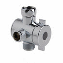 3 Way T-adapter Bath Shower Head Arm Mounted Diverter Valve 1/2'' For Handshower