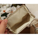 Cute Girl Mini Purse Polka Dots Pattern Coin Change Key Pouch Snap Closure