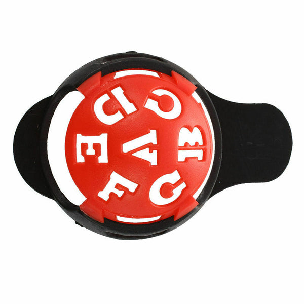 1 x Golf Ball Marker Base with Different Templates - Red and Black U3Q4