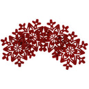 4Pcs Christmas Snowflake Shaped Cup Mat Coaster Anti-Skid Placemat Xmas Decor JR