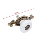 1 Pair Ceramic Door Drawer Cupboard Handle Pull Knobs Bronze Zine Alloy Bas W6K4