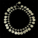 Women Gypsy Festival Bohemian Coin Tassel Pendants Statement Bib Necklace
