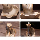 Backflow Incense Burner Home Decor Coarse Pottery Buddha Incense Holder Smo