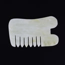 1X jade stone guasha gua sha board comb shape massagecomb health care healtFT