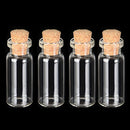 4pcs 10ML Mini Small Tiny Clear Cork Stopper Glass Bottles Vials Jars Kit