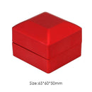 LED Lighted Earring Ring Gift Box Wedding Engagement Jewelry Case (Red) A