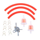 6mm Gas Fuel Filter Petrol Fuel Line Hose Pipe + Tank Tap Switch Red