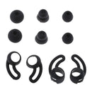 3Pair Silicone Replaced Eartips S,M,L Ear Hooks For Beats X Urbeats [black]