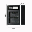 LP-E6 Battery Dual Slot Charger LCD USB Input For Canon EOS 80D 70D 60D 6D 5D