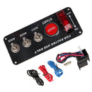 Engine Start Push Button Ignition Switch Panel Frame,  Carbon Fiber Racing Car