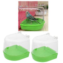 2x Bird Parrot Bathtub With Universal Clips