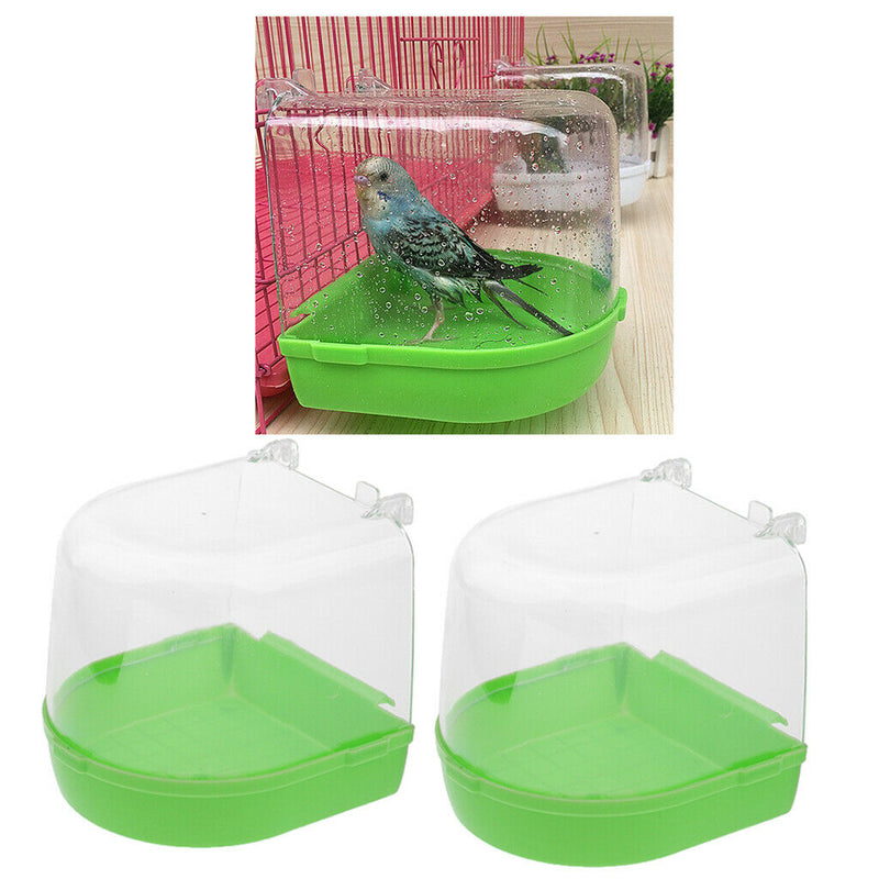 2x Bird Parrot Bathtub With Universal Clips