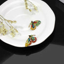 Colorful Butterfly Earrings Rhinestone Earrings Women Jewelry Accessories A