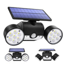 30 Led Solar Light Dual Head Solar Lamp Pir Motion Sensor Spotlight Waterpr