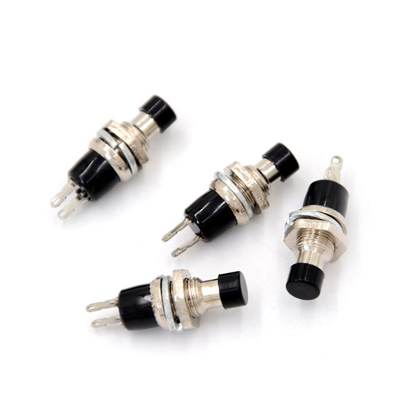 4pcs Mini Momentary Push Button Switch Black Reset button switch Lockles  Bj