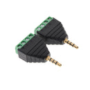 2Pcs 3.5 mm 4 pin Stereo Male to AV Screw Terminal  Plug connector New S JS