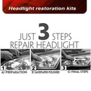 Car Headlight Lens Restoration Polishing Liquid Kits Headlamp Cleaner Tool E5G9