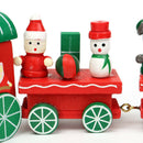 New 4 Piece Wood Christmas Xmas Train for Ornament Decoration Decor Gift