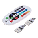 2 X Remote Control Colorful Car Lights 5050 12smd Reading Lights