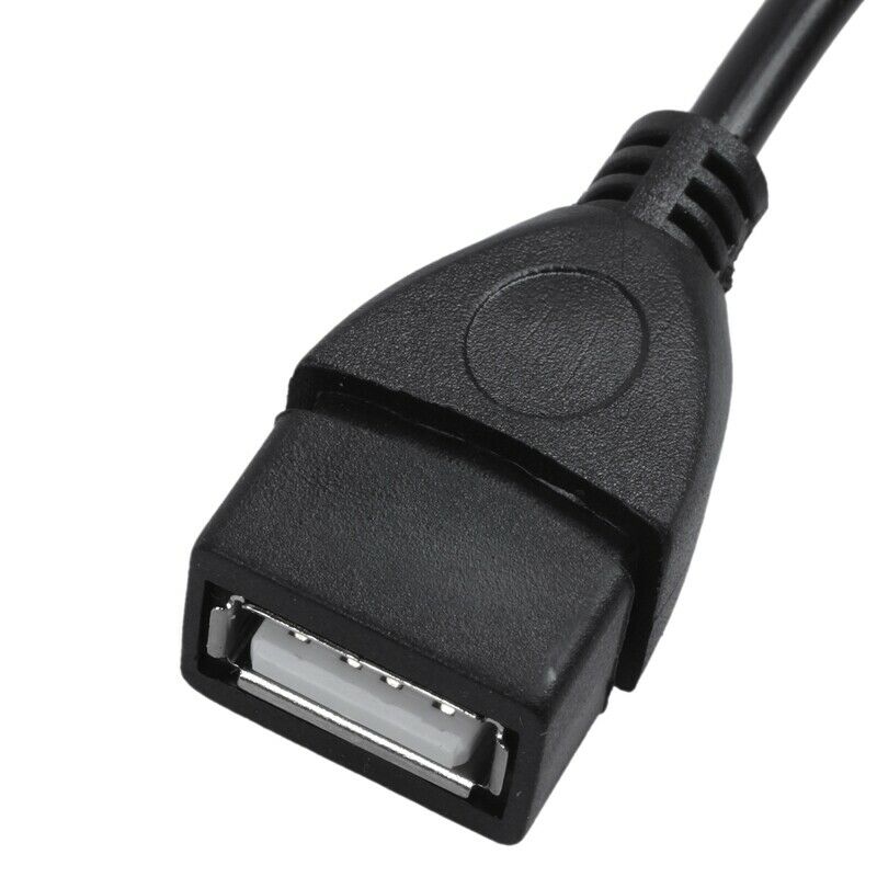 USB 2.0 Female to Mini USB Male Cable Adapter (Black, 15cm) A6R3