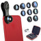 Apexel Phone Lens Kit Universal 10 In 1 Fisheye Wide Angle Macro Lens Cpl F O2Z5