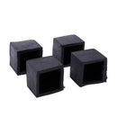 4pcs 25x25mm Square Floor Protector Table Chair Foot Leg End Tip Pad N8X9